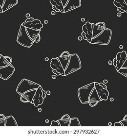 bucket doodle seamless pattern background