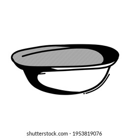 Icono vectorial del doodle de cubo. Línea dibujada a mano en la ilustración del esbozo de dibujo.