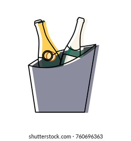 bucket with drinks icon
