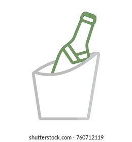 bucket with drinks icon