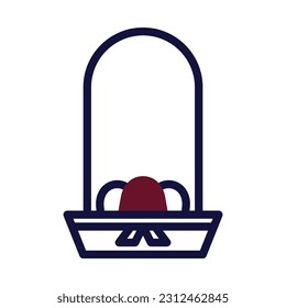 Bucket egg icon duotone maroon navy colour easter illustration vector element and symbol perfect.