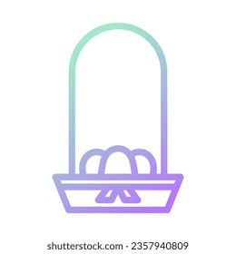 Bucket egg icon gradient green purple colour easter illustration vector element and symbol perfect.