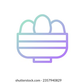Bucket egg icon gradient green purple colour easter illustration vector element and symbol perfect.