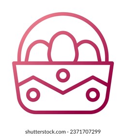 Bucket egg icon gradient white red colour easter illustration vector element and symbol perfect.