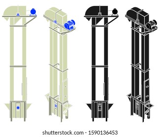 Bucket Elevator Grain Without Outline..