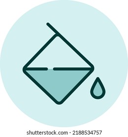Icono de relleno de cubo, ilustración, vector sobre un fondo blanco.
