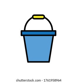 Bucket with filled line icon vector illustration