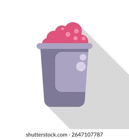 Bucket filled with soapy water, symbolizing cleaning and household chores