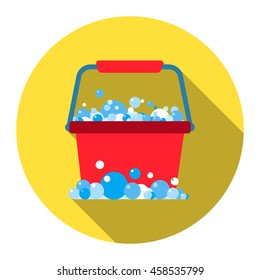 Bucket flat icon. Illustration for web and mobile.