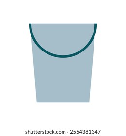 Bucket flat icon vector design illustration, isolated on white background. 