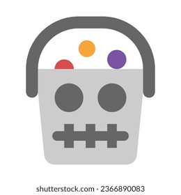 bucket flat icon,vector and illustration