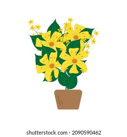 arte vectorial de diseño floral de cubo.