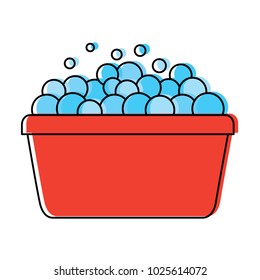 bucket foam bubbles clean equipment