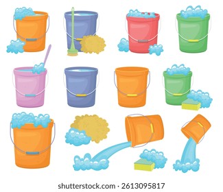 Bucket with foam clipart design illustration