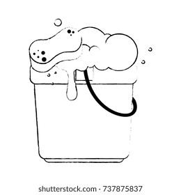 bucket with foam icon