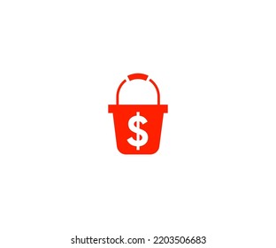 Logotipo de la compañía Bucket forex Modelo vector Plantilla Resumen Símbolo Monograma