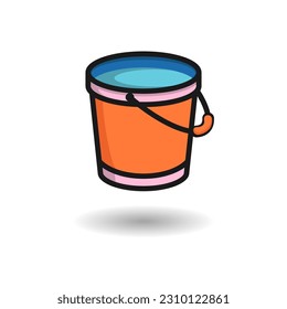 Bucket free vector icon on trendy design