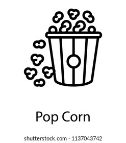 A bucket full of popcorns popping out of it 