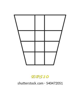 a bucket for garbage, icon, vector illustration EPS 10