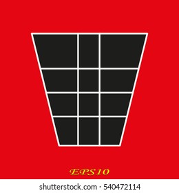 a bucket for garbage, icon, vector illustration EPS 10