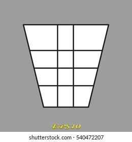 a bucket for garbage, icon, vector illustration EPS 10