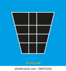 a bucket for garbage, icon, vector illustration EPS 10