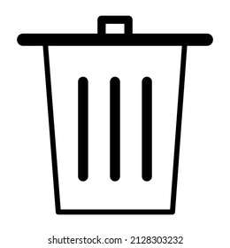 Bucket for garbage. Trash can icon. Vector illustration. stock image. 