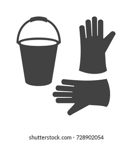 Bucket and Gloves