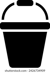 bucket glyph icon illustration vector