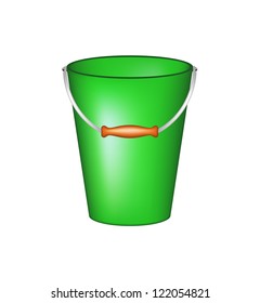 Bucket in green design