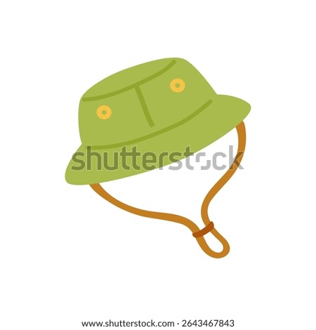 bucket hat flat design illustration isolated 