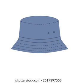 Bucket hat illustration. Vector on white