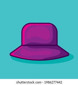 bucket hat isolated cartoon vector illustration in flat style