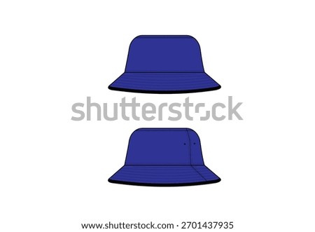 bucket hat plain vector mockup 
