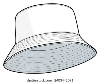 Bucket hat vector illustration