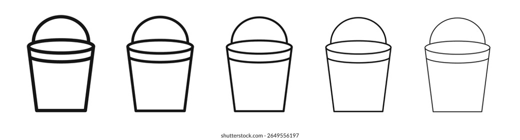 Icono de cubo signo de Vector blanco y negro
