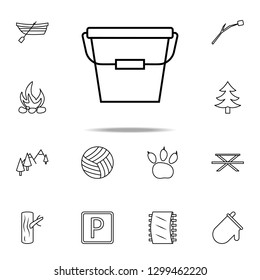 bucket icon. Camping icons universal set for web and mobile
