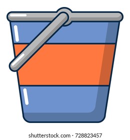 Bucket icon. Cartoon illustration of bucket vector icon for web