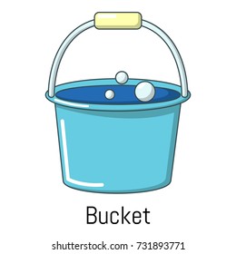 Bucket icon. Cartoon illustration of bucket vector icon for web