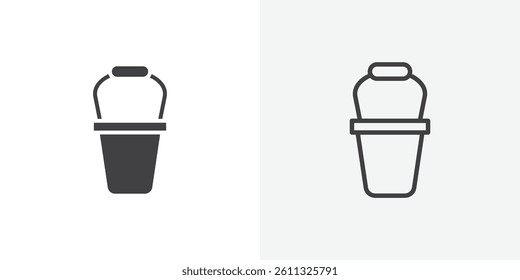 Bucket icon collection. vector illustration set