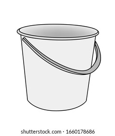 bucket icon. The concept of cleaning and cleanliness. vector illustration.