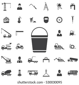 Bucket icon. Construction icons universal set for web and mobile