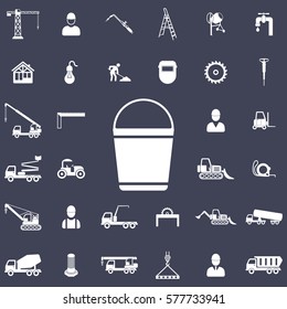 Bucket icon. Construction icons universal set for web and mobile