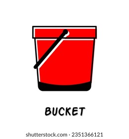 Bucket icon design for business. Stock vector icon.