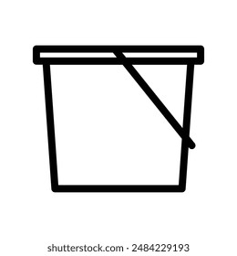 bucket icon design in filled and outlined style