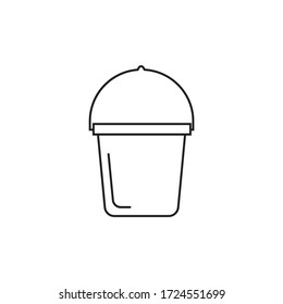Bucket icon design isolated on white background