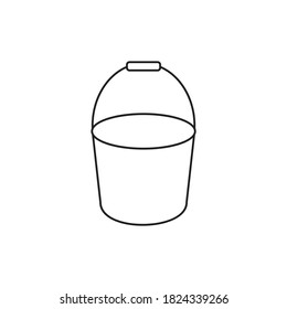 Bucket icon design isolated on white background