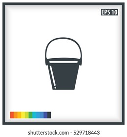 Bucket icon design template element