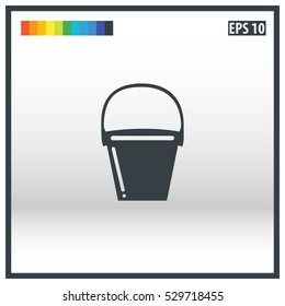 Bucket icon design template element