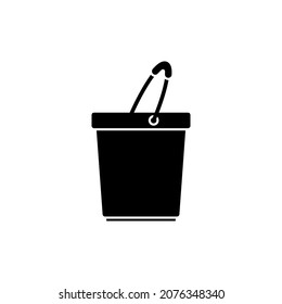 bucket icon design template vector isolated illustration
